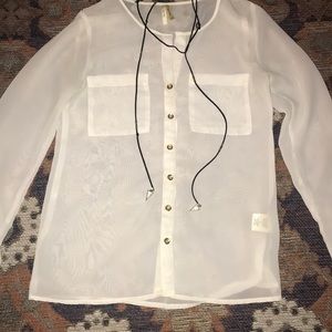 Sheer white blouse